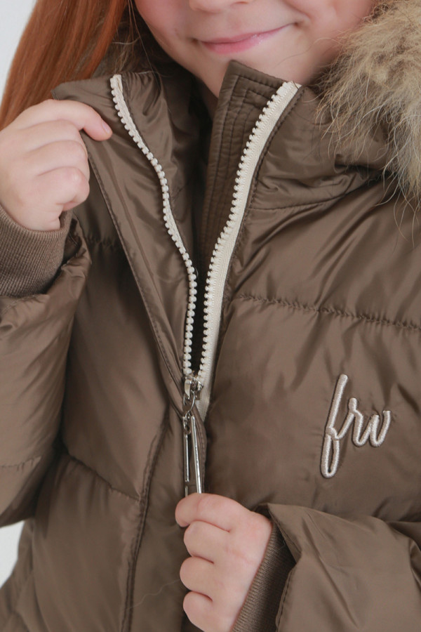 Children's jacket extended Freever UF 21801 khaki, Фото №2- freever.ua