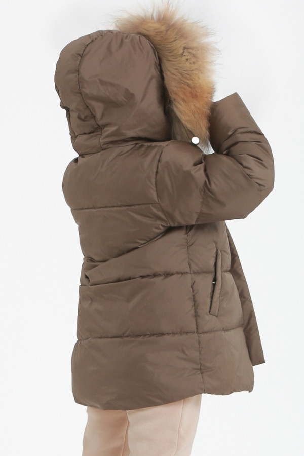 Children's jacket extended Freever UF 21801 khaki, Фото №4- freever.ua