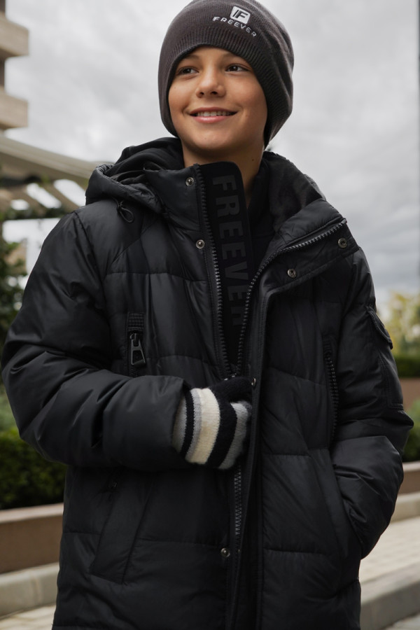Children's jacket long Freever UF21861 black, Фото №3- freever.ua
