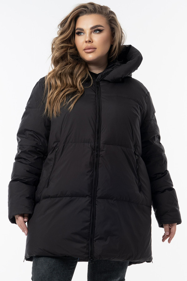 Women's down coat Freever AF 2209 black, Фото №5- freever.ua