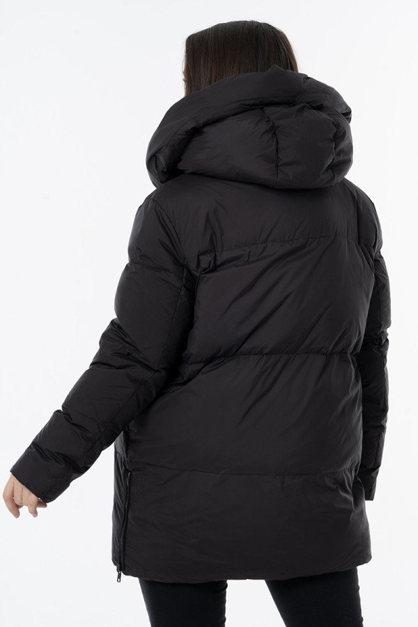 Women's down coat Freever AF 2209 black, Фото №7- freever.ua