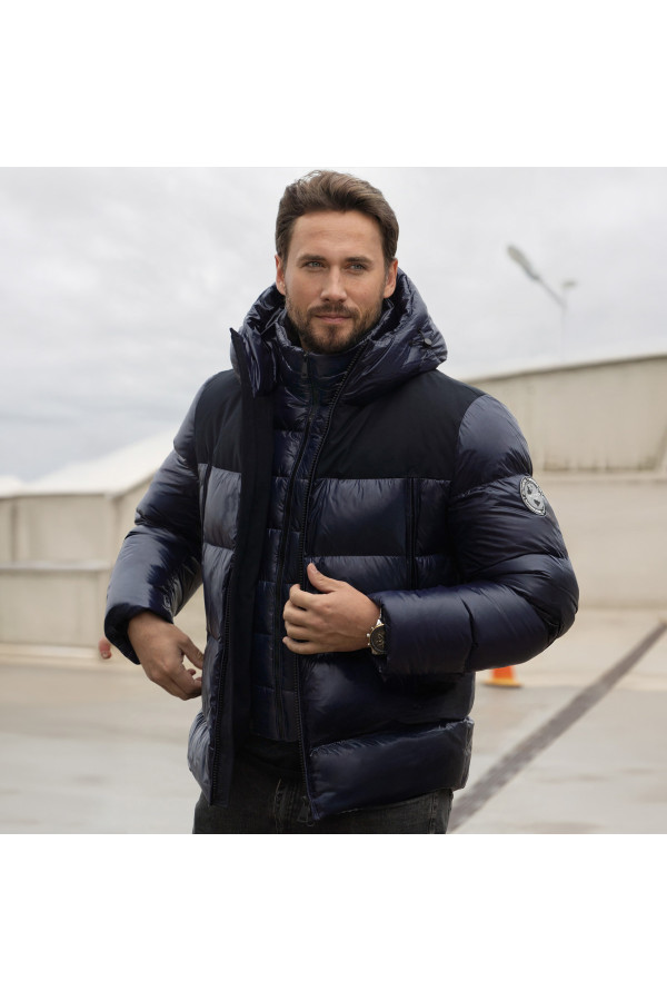 Herren-Daunenjacke Freever NF 22722 blau