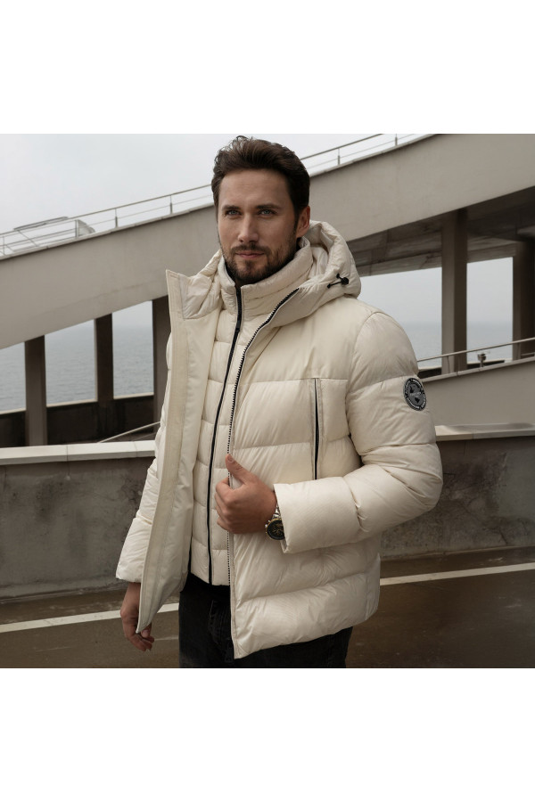Herren-Daunenjacke Freever NF 22772 milchfarben