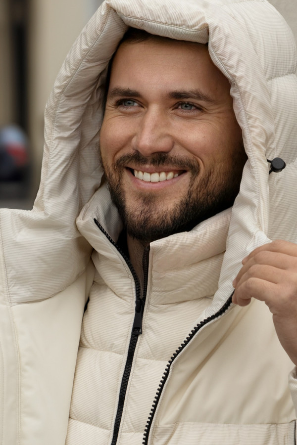 Men's down jacket Freever NF 22772 milky, Фото №3- freever.ua