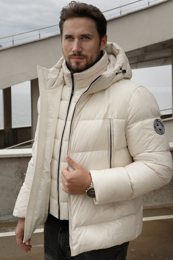 Men's down jacket Freever NF 22772 milky