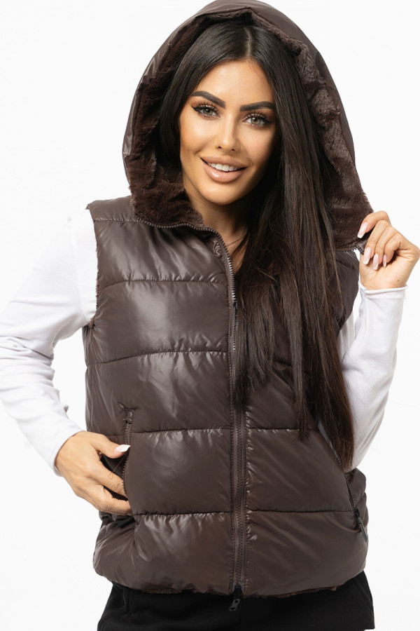 Women's vest Freever AF 2278 brown, Фото №3- freever.ua