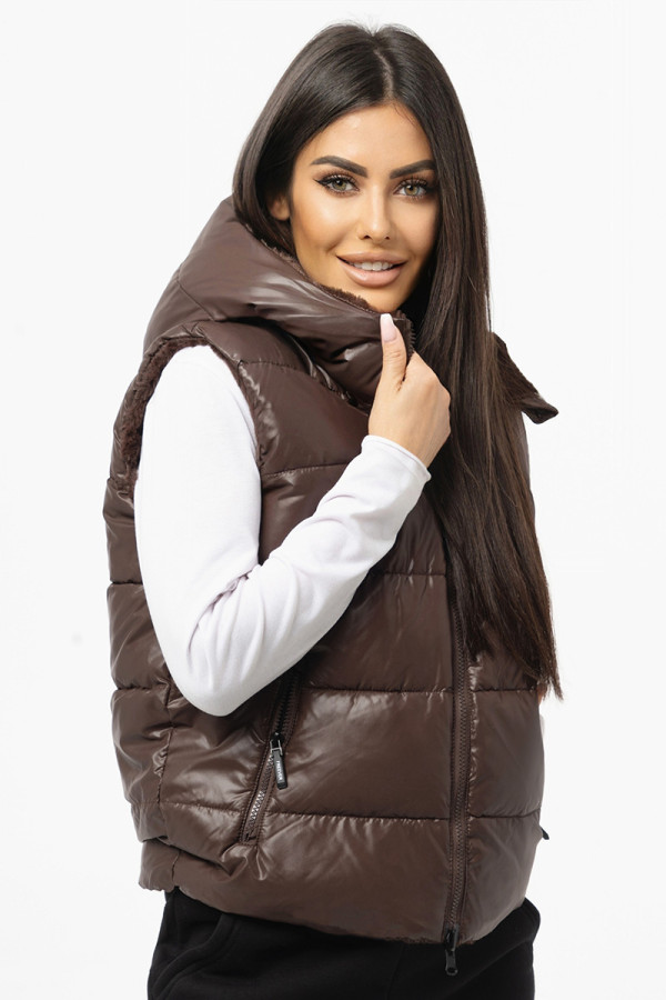 Women's vest Freever AF 2278 brown, Фото №5- freever.ua