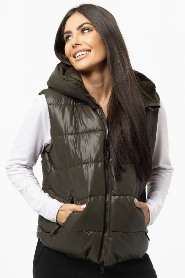 Women's vest Freever AF 2278 khaki, Фото №2- freever.ua