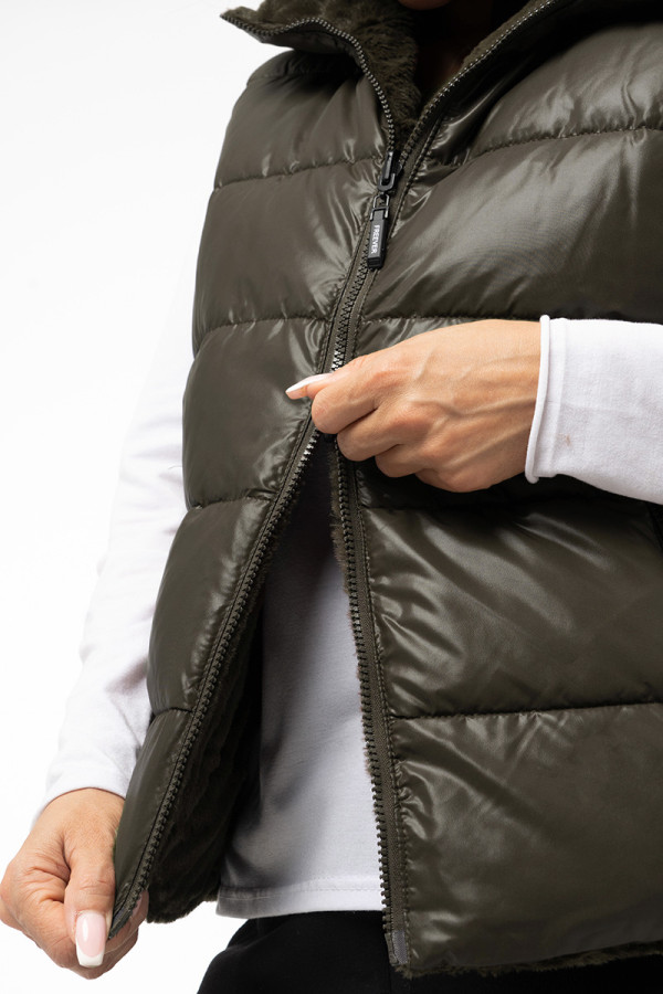 Women's vest Freever AF 2278 khaki, Фото №6- freever.ua