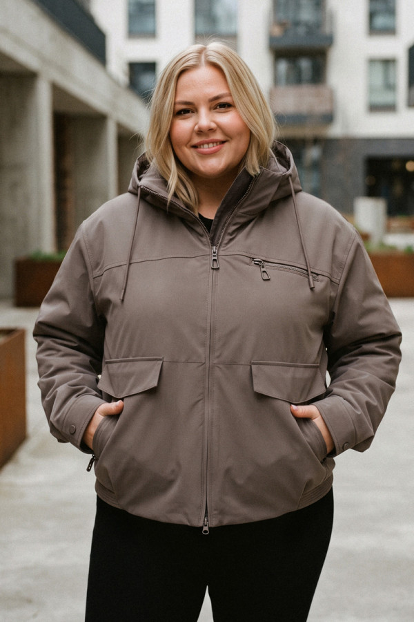 Womens jacket Freever NF 229621 brown, Фото №6- freever.ua