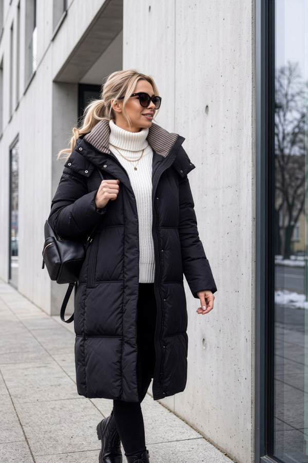 Women's coat Freever NF 22980 black, Фото №2- freever.ua