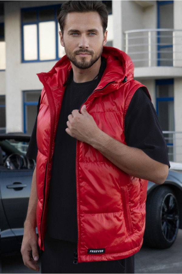 Men's transformer jacket Freever UF 23033 red, Фото №2- freever.ua