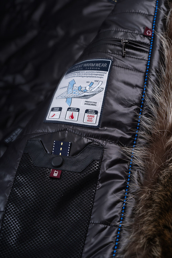 Men's camel hair jacket Freever UF 2319 black, Фото №7- freever.ua