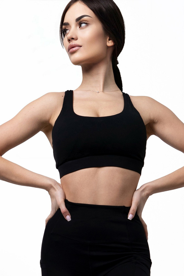 Sports top for fitness women Freever AF 2326 black, Фото №2- freever.ua