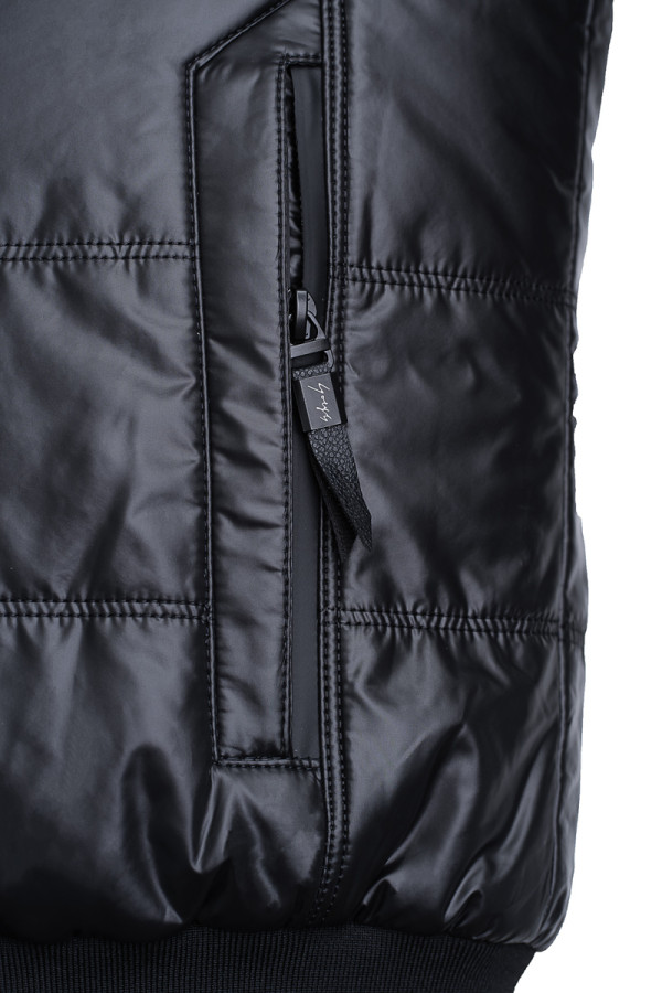 Camel wool jacket for men Freever UF 2343 black, Фото №5- freever.ua