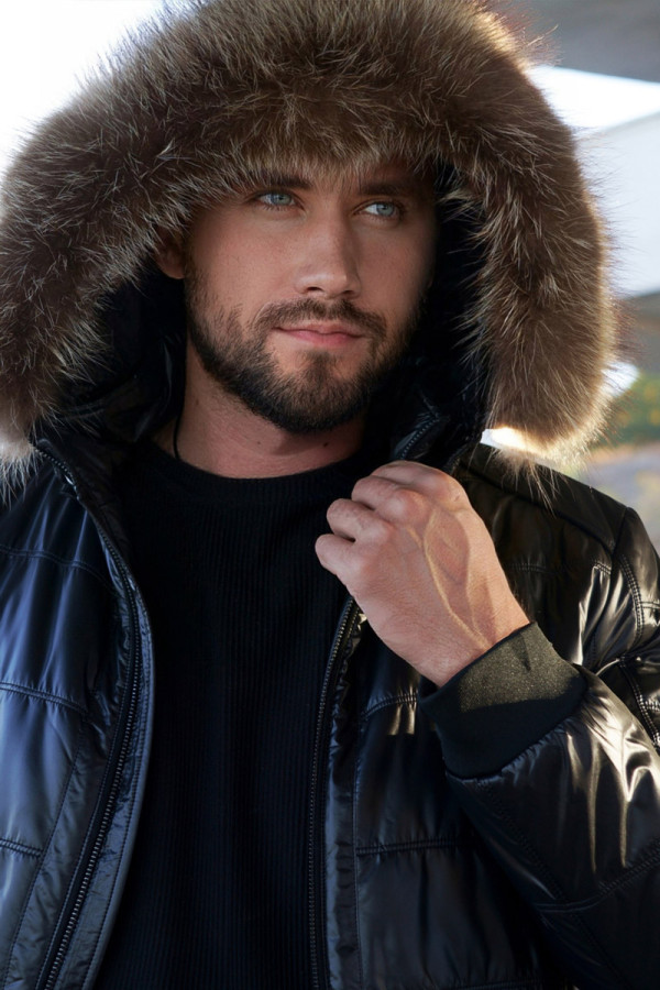 Camel wool jacket for men Freever UF 2343 black, Фото №8- freever.ua