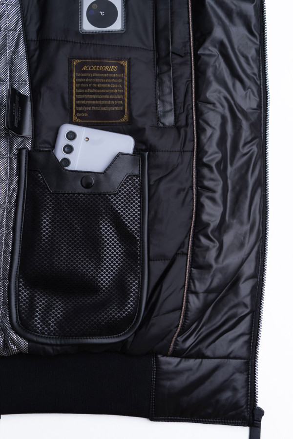 Camel wool jacket for men Freever UF 2343 black, Фото №7- freever.ua