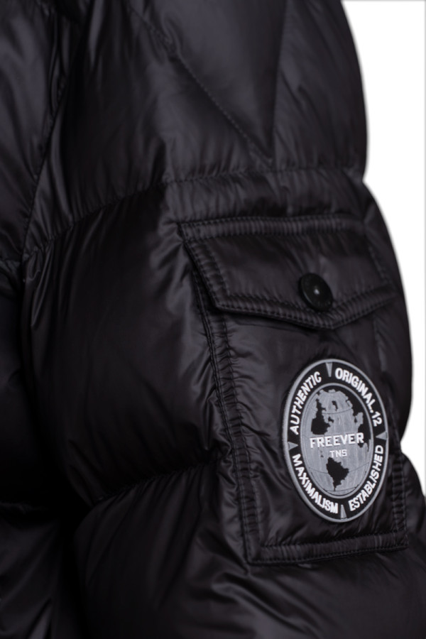 Freever NF 2406 men's down jacket black, Фото №4- freever.ua