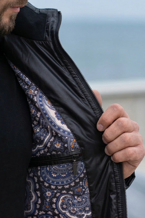 Men's demi-seasonal jacket Freever NF 24606 black, Фото №9- freever.ua