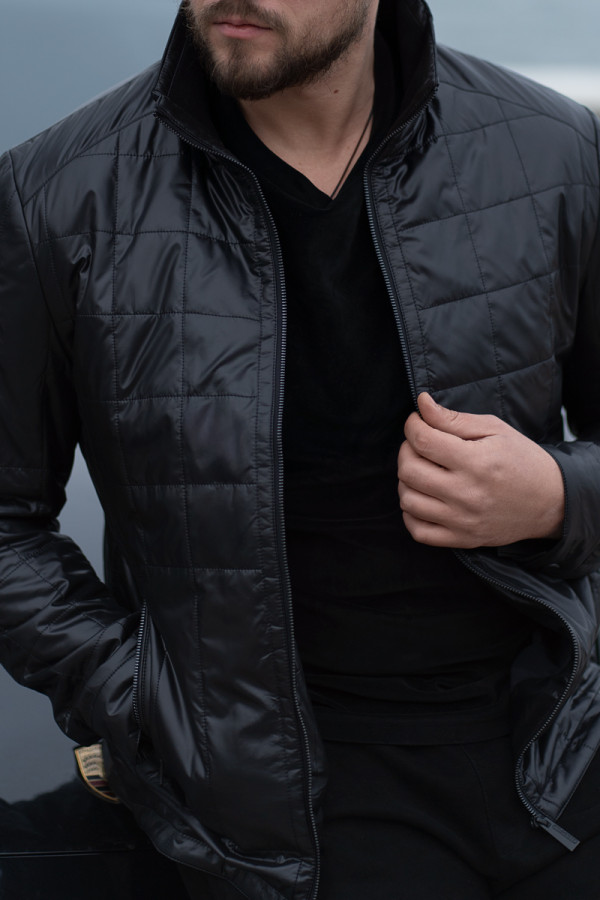 Men's demi-seasonal jacket Freever NF 24606 black, Фото №2- freever.ua