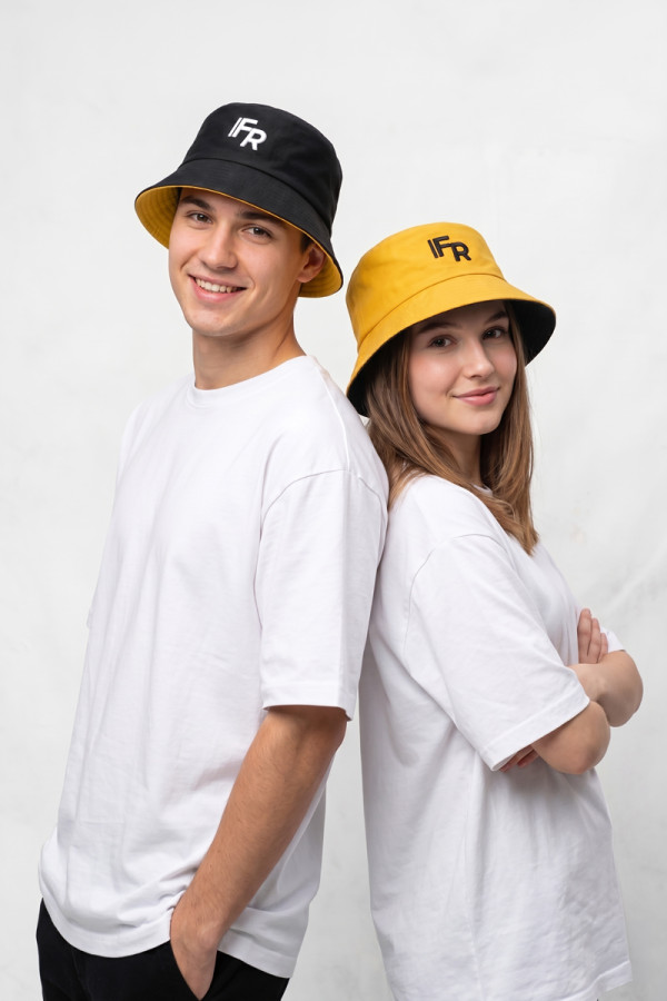 Reversible panama hat Freever NF 2505 black yellow