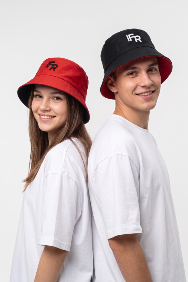 Reversible panama hat Freever NF 2505 black red