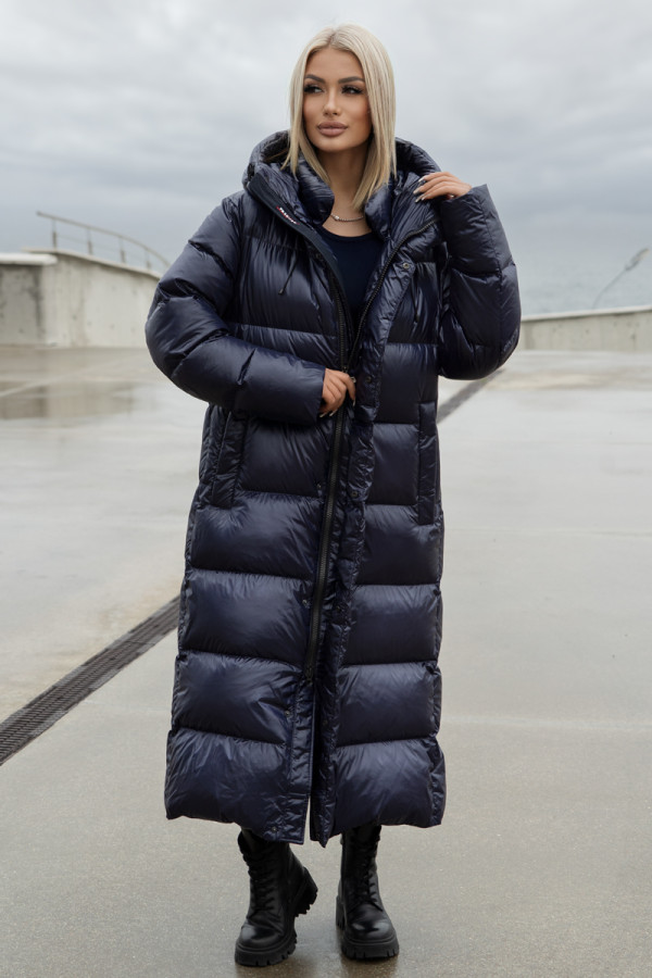 Women's down coat Freever NF 2529 blue, Фото №2- freever.ua