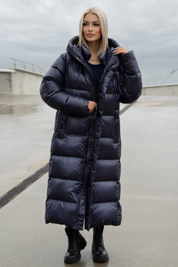 Women's down coat Freever NF 2529 blue, Фото №2- freever.ua