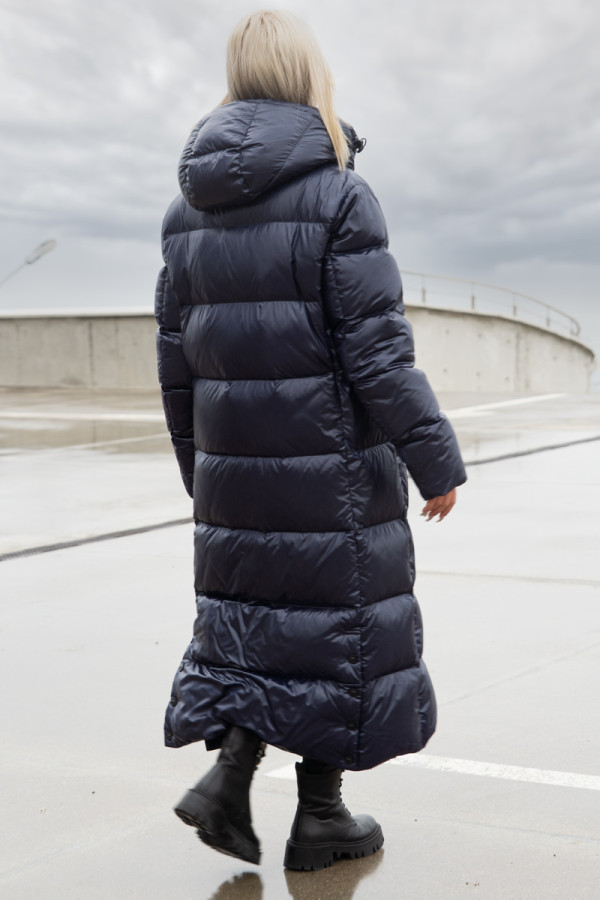 Women's down coat Freever NF 2529 blue, Фото №7- freever.ua