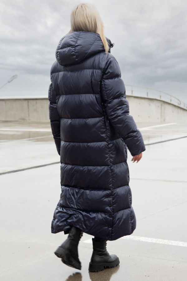 Women's down coat Freever NF 2529 blue, Фото №7- freever.ua