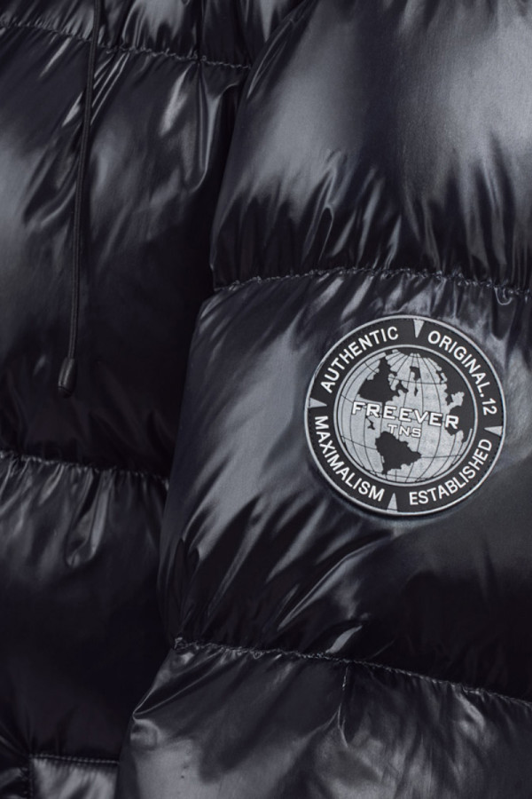 Women's down coat Freever NF 2529 black, Фото №5- freever.ua