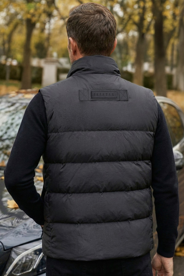 Men's down vest Freever NF 2552 black, Фото №5- freever.ua