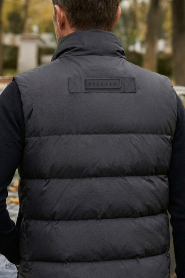 Men's down vest Freever NF 2552 black, Фото №6- freever.ua