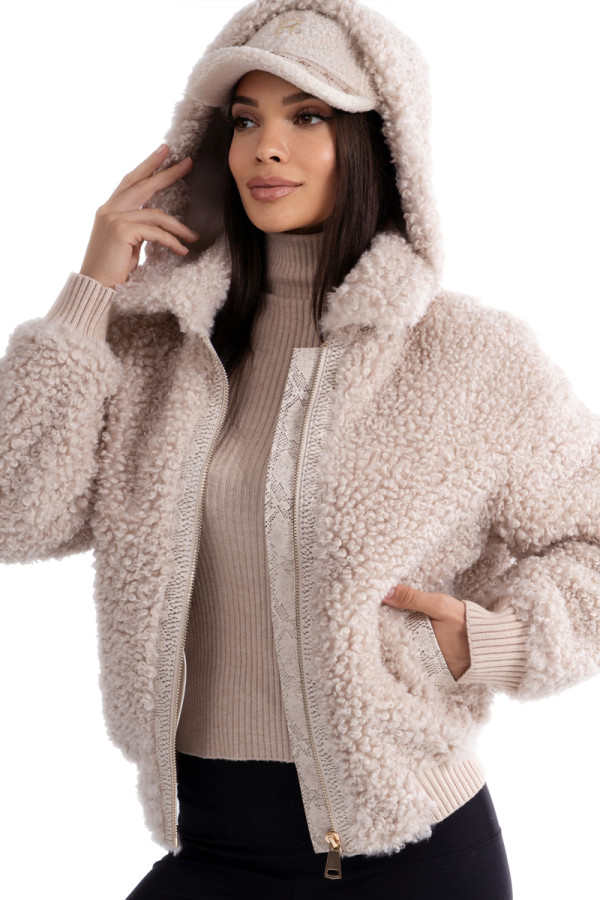 Women's coat Freever NF 25638 beige