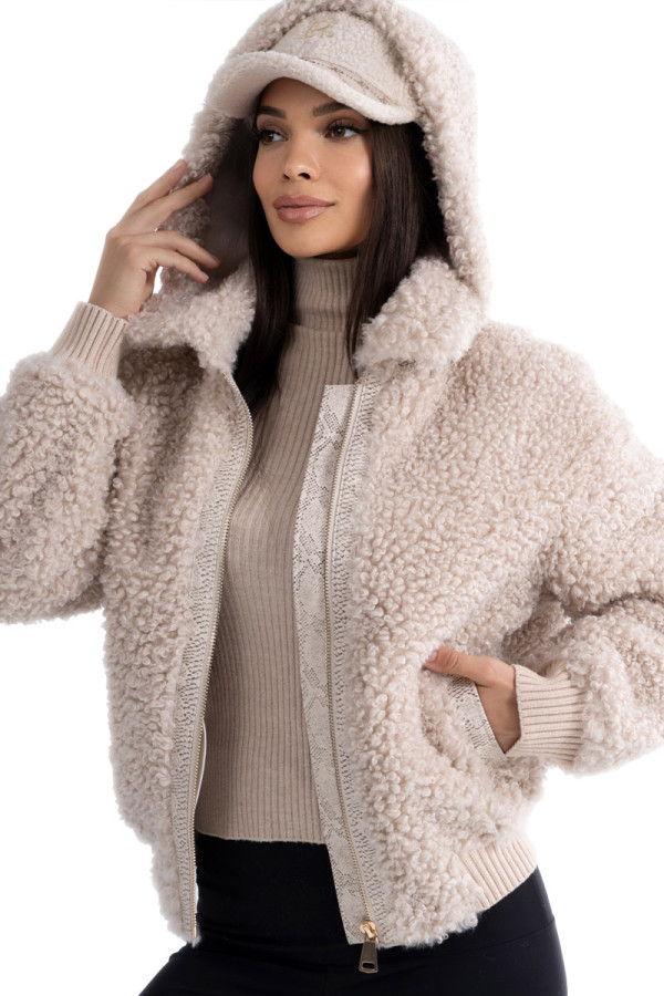 Women's coat Freever NF 25638 beige