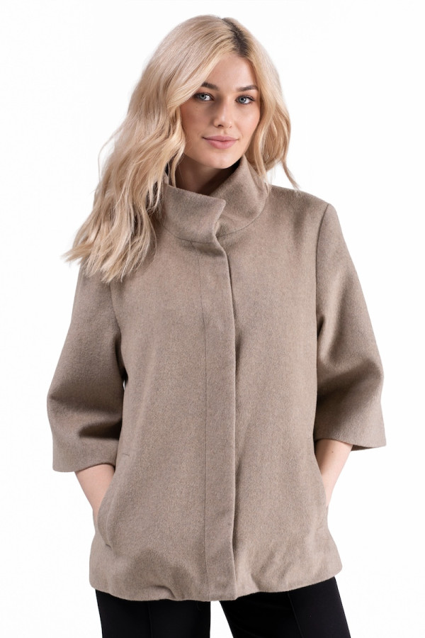 Women's Short Coat Freever JF 2609 Beige, Фото №4- freever.ua