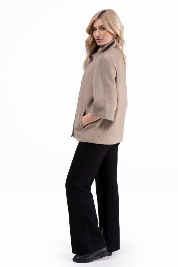 Women's Short Coat Freever JF 2609 Beige, Фото №5- freever.ua