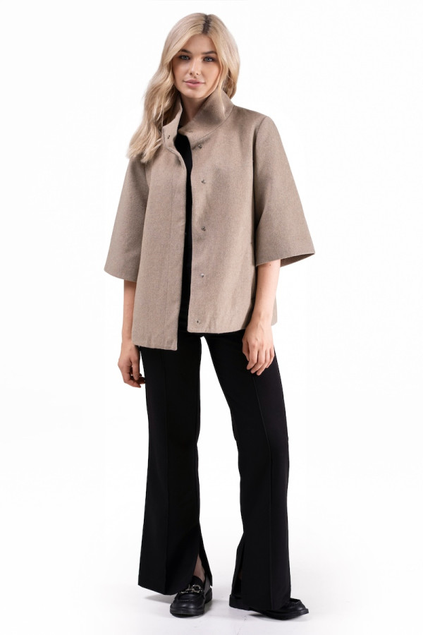 Women's Short Coat Freever JF 2609 Beige, Фото №6- freever.ua
