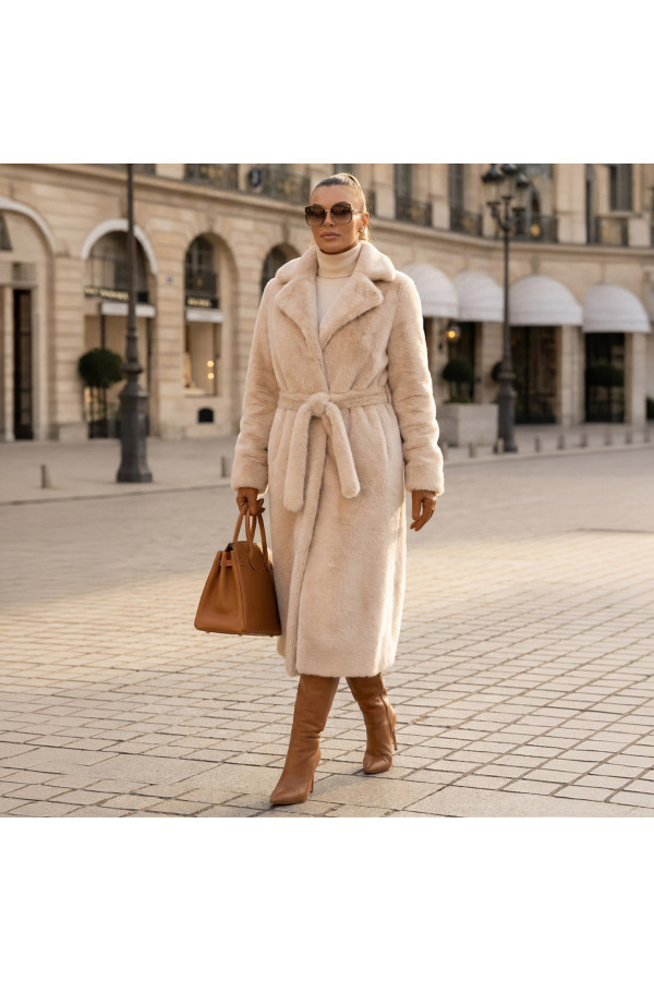 Eco-coat for women Freever UF 28325 beige
