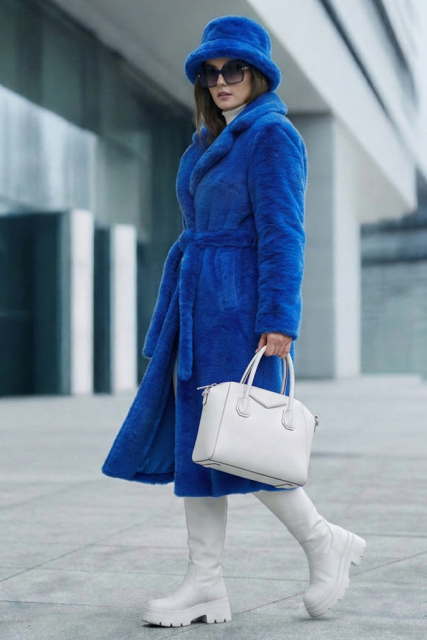 Eco-coat for women Freever UF 28325 electric, Фото №2- freever.ua