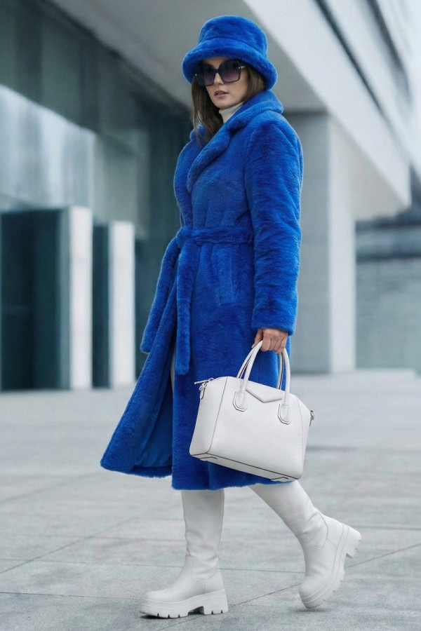 Eco-coat for women Freever UF 28325 electric, Фото №2- freever.ua