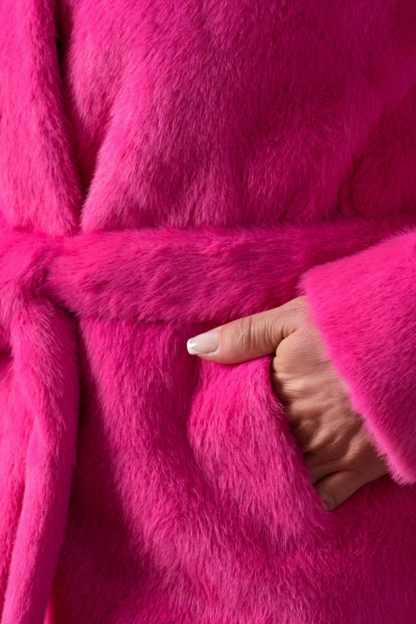 Eco-coat for women Freever UF 28325 raspberry, Фото №4- freever.ua