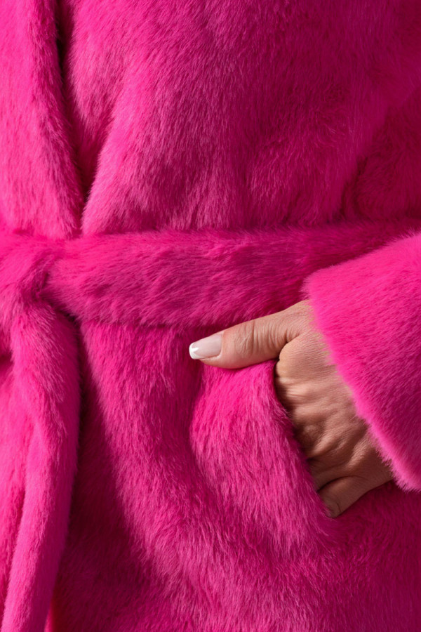 Eco-coat for women Freever UF 28325 raspberry, Фото №4- freever.ua