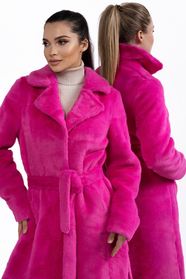 Eco-coat for women Freever UF 28325 raspberry, Фото №2- freever.ua