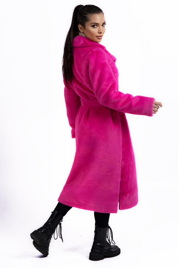 Eco-coat for women Freever UF 28325 raspberry, Фото №5- freever.ua