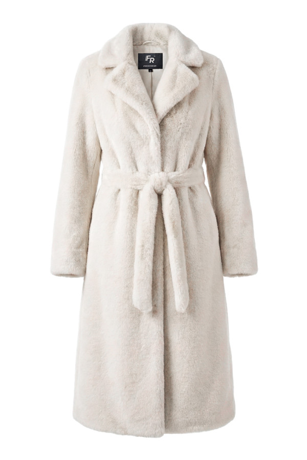 Eco-coat for women Freever UF 28325 milky