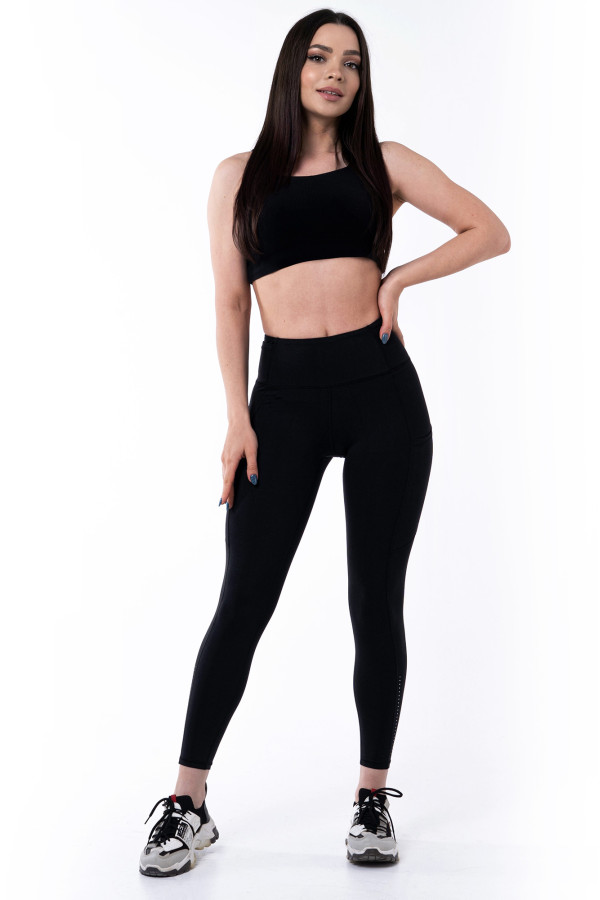 Fitness leggings for women Freever WF 3951 black, Фото №2- freever.ua
