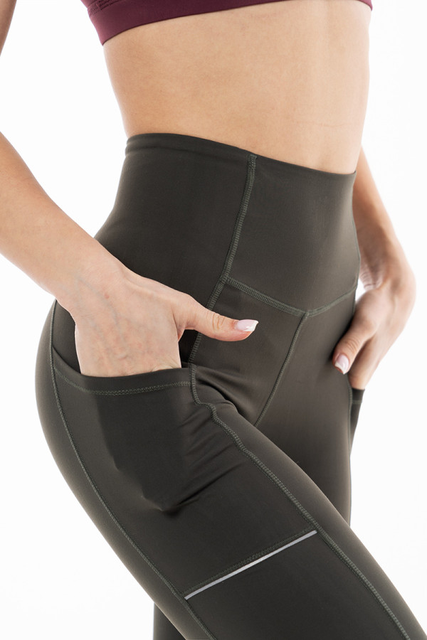 Fitness leggings for women Freever AF 3952 khaki, Фото №3- freever.ua