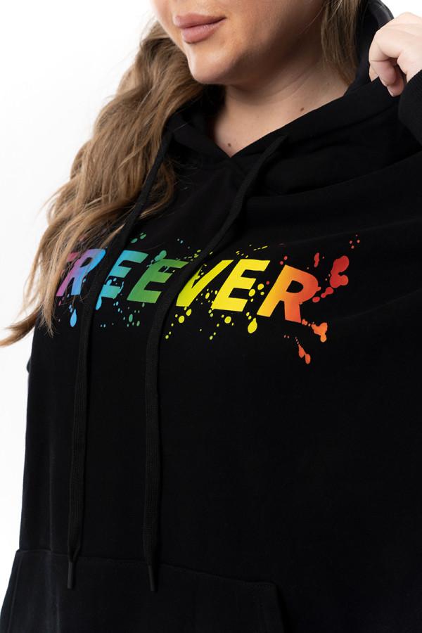 Women's sweatshirt Freever WF 5409 black, Фото №5- freever.ua