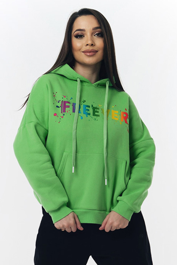 Women's sweatshirt Freever WF 5409 green, Фото №4- freever.ua